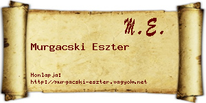 Murgacski Eszter névjegykártya